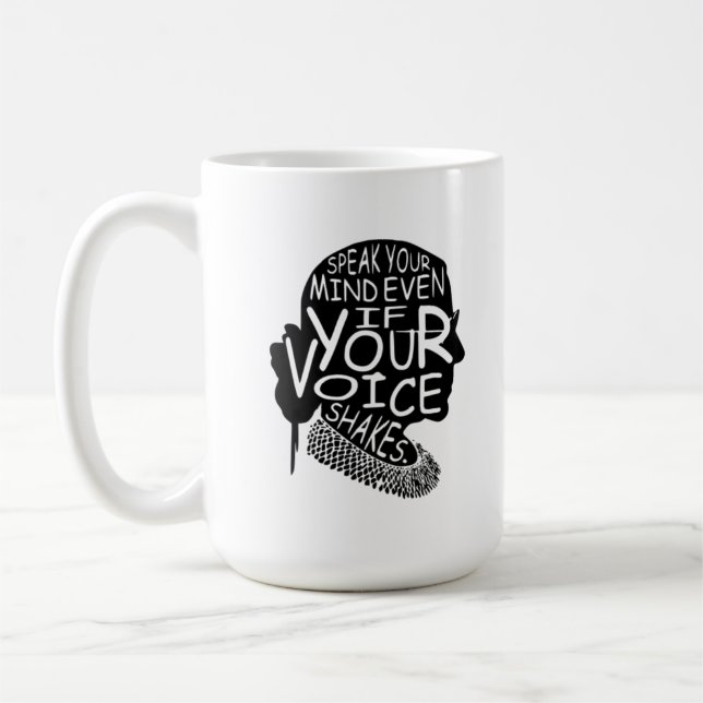 Caneca De Café Ruth Fale Sua Mente Mesmo Que Sua Voz Aperte (Esquerda)