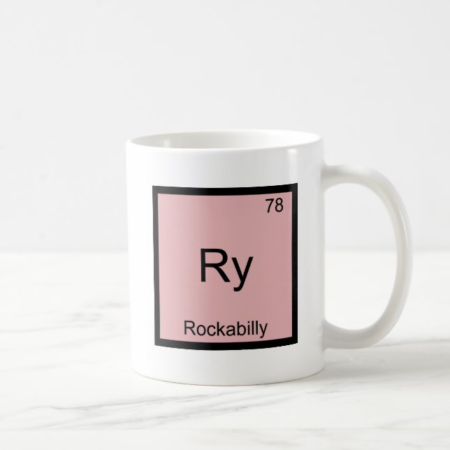 Caneca De Café Ry - Camiseta símbolo de elemento de química engra (Direita)
