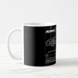 Caneca De Café s15 spec r aero line art blue impressão, desenho a
