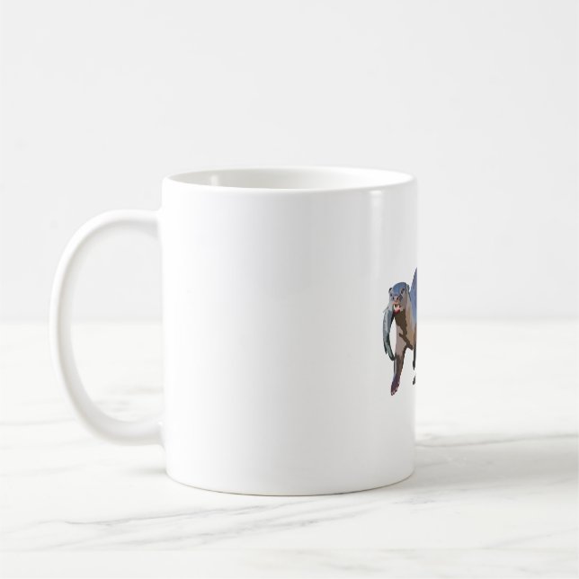 Caneca De Café S é para uma lontra revestida suavemente (Esquerda)