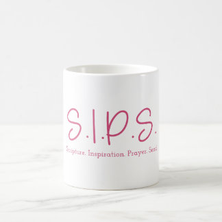 Caneca De Café S.I.P.S. Mug com título rosa