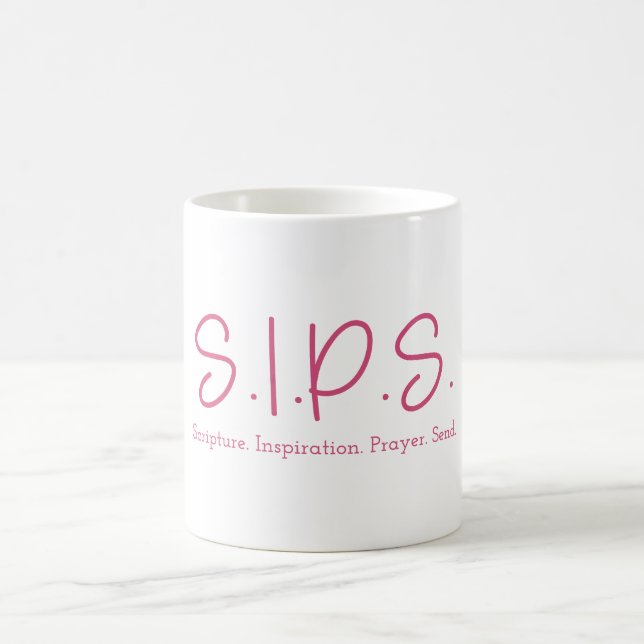 Caneca De Café S.I.P.S. Mug com título rosa (Centro)