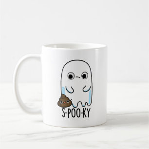 Caneca De Café S-Poo-ky Engraçado, Ghost Poop Pun