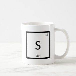 Caneca De Café S - Química do Sal Tabela Periódica Símbolo do Ele