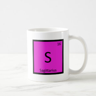Caneca De Café S - Sagitário Signo do Zodíaco Símbolo Químico