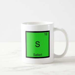 Caneca De Café S - Salieri Camiseta do Símbolo do Elemento de Quí