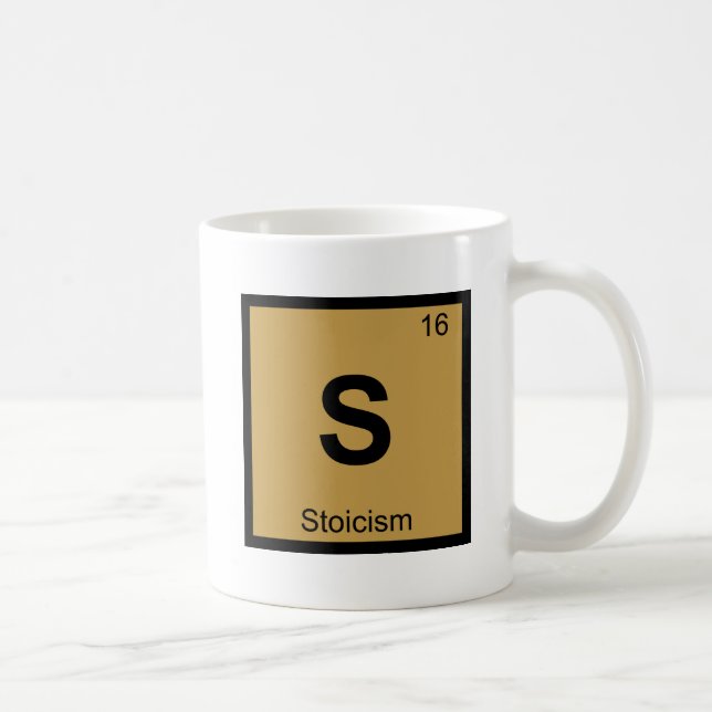 Caneca De Café S - Stoicismo Química de Filosofia Mesa Periódica (Direita)