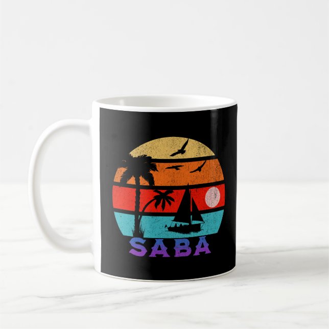 Caneca De Café Saba Retro Pôr do Sol Avô Oceano (Esquerda)