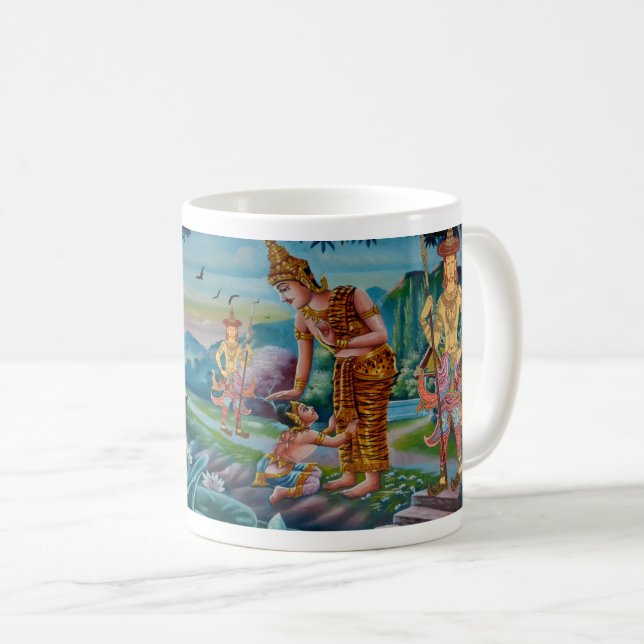 Caneca De Café Sabedoria de Buda: Fé e Cultura (Frente Esquerda)