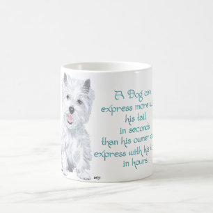 Caneca De Café Sabedoria do Westie - Cauda ou Língua Balançando?