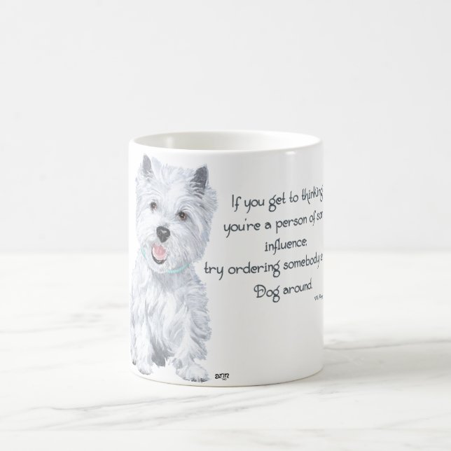 Caneca De Café Sabedoria do Westie - Influente? (Centro)
