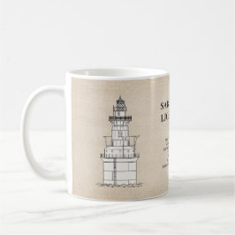 Caneca De Café Sabine Bank Lighthouse - Texas - SBD