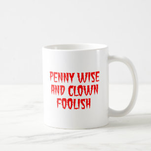Caneca De Café Sábio com um Centavo e Tolo com um Palhaço