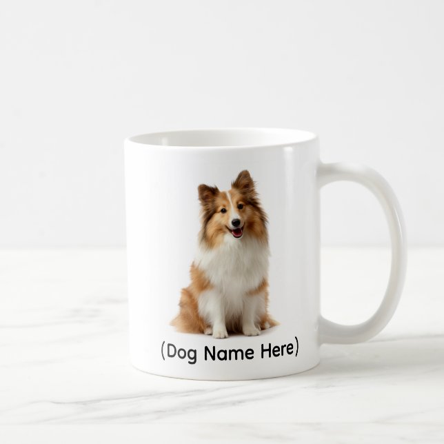 Caneca De Café Sable Sheltie Personalizado “Eu Te Possuo” (Direita)