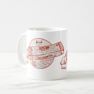 Caneca De Café Sabor de peixe engraçado para o atum com goma-de-b
