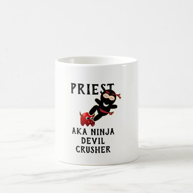 Caneca De Café Sacerdote Engraçado Presente AKA Ninja Devil Crush (Centro)