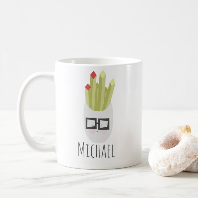 Caneca De Café Saco de Batatas Fritas Desenho Animado Fofo (Com Donut)