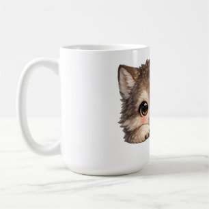 Caneca De Café Saco de Estádio Transparente com Lobo Bonito de Ol
