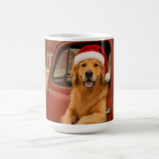 Caneca De Café Saco de Presente de Natal do Golden Retriever