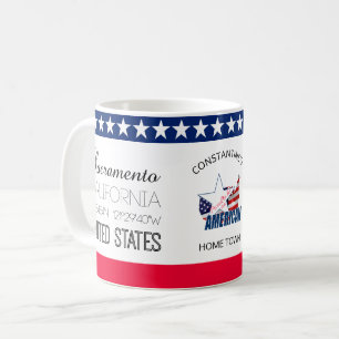 Caneca De Café Sacramento, Califórnia, elegante dos Estados Unid