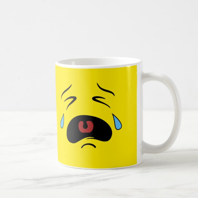 Caneca De Café Sad Face Emoji (Direita)