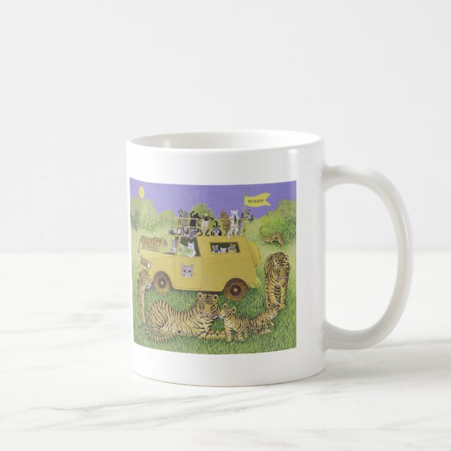 Caneca De Café Safari do gato (Direita)