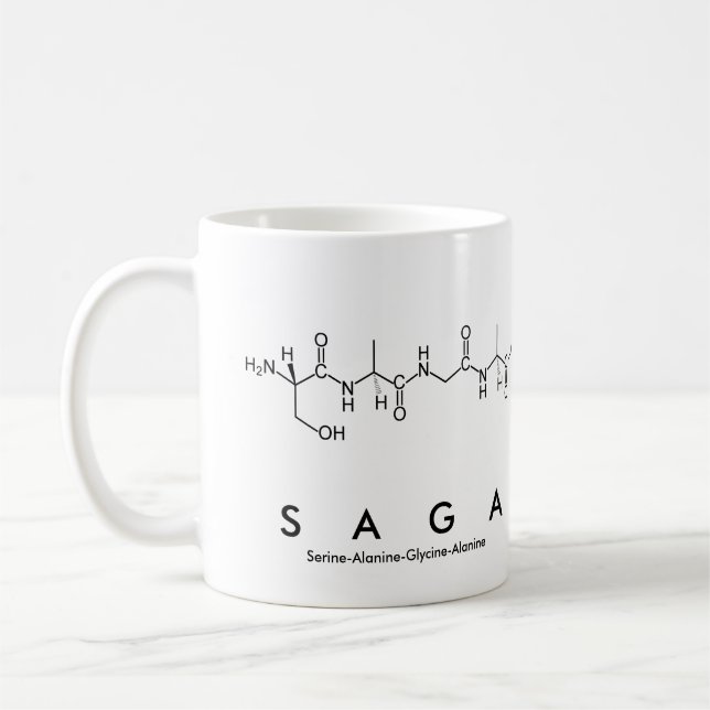 Caneca De Café Saga peptide nome mug (Esquerda)