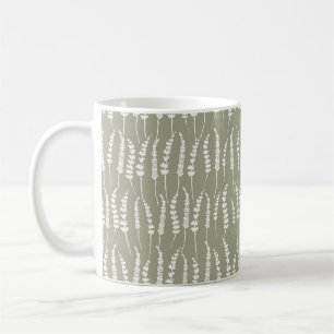 Caneca De Café Sage Green Botanical Ferns