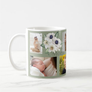 Caneca De Café Sage Green Mãe Foto Colagem de Café Mug