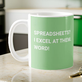 Caneca De Café Sage Green Spreadsheet engraçado