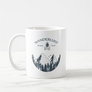Caneca de Café Sage Green Vintage Mountain Wanderl