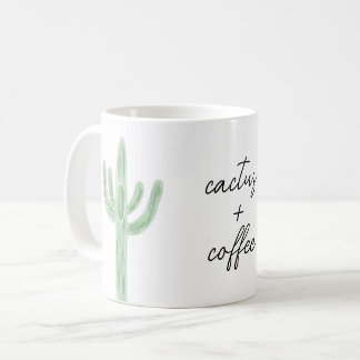 Caneca De Café Sage Saguaro Cactus Plus Café Watercolor Mug