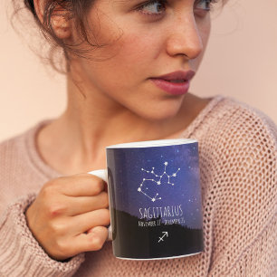Caneca De Café Saggitarius   Constelação Zodiac Personalizada