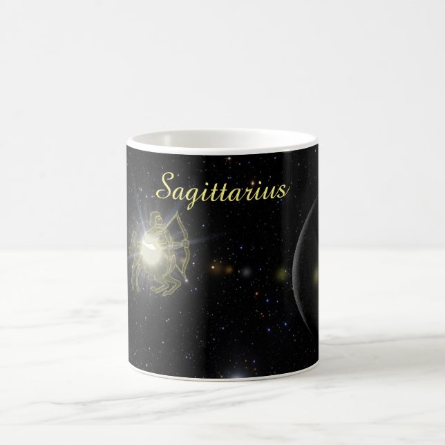 Caneca De Café Sagitário brilhante (Centro)