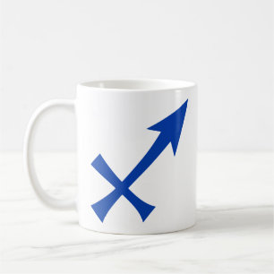 Caneca De Café Sagitário em Azul
