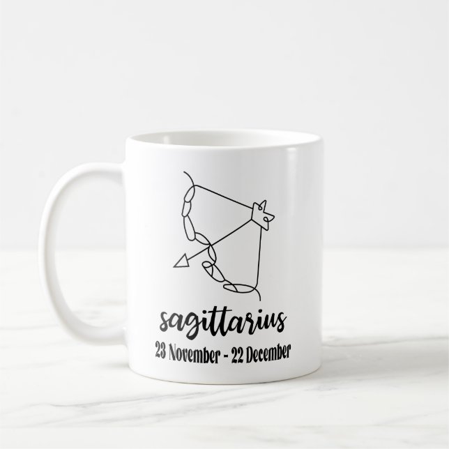 Caneca De Café Sagitário, Sinais Zodiac (Esquerda)