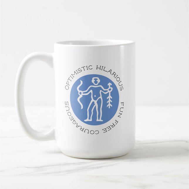 Caneca De Café Sagitário - Sinal de Personalidade Zodiac - Estrel (Esquerda)