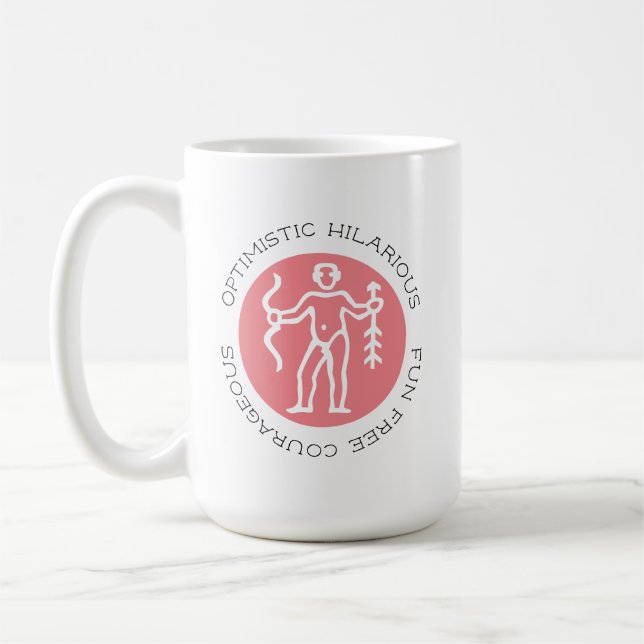 Caneca De Café Sagitário - Sinal de Personalidade Zodiac - Estrel (Esquerda)