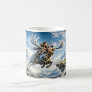 Caneca De Café Sagitário Zodíaco com Guerreiro Montando um Majest