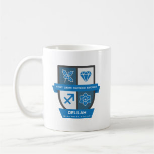 Caneca De Café Sagittário Aniversário Crest™ para 1-21 de Dezembr