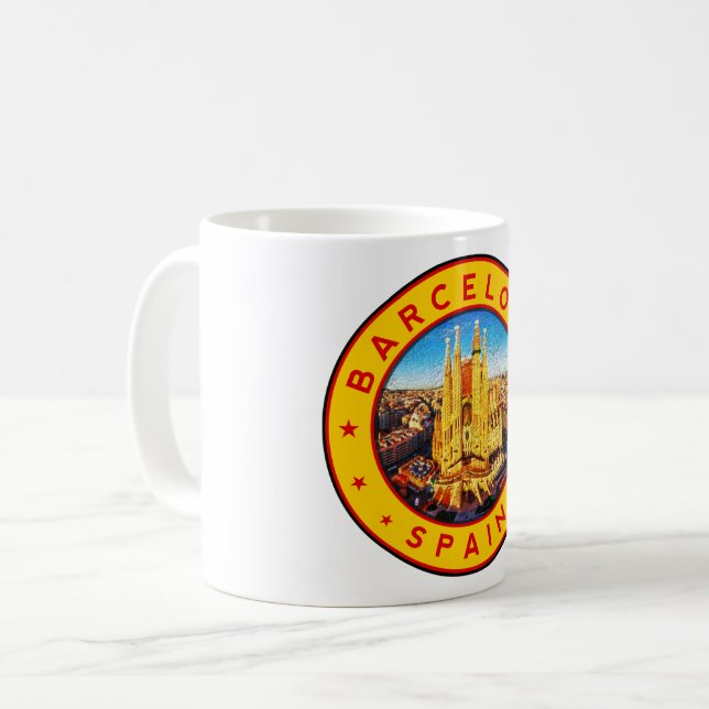 Caneca De Café Sagrada Família Barcelona (Frente Esquerda)