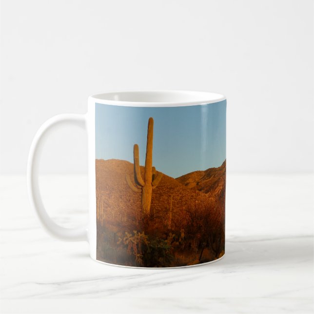 Caneca De Café Saguaro Sunset I Arizona Desert Landscape (Esquerda)