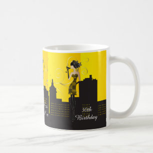 Caneca De Café Saída Noturna das Meninas - Amarelo