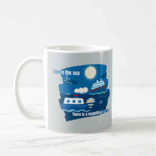 Caneca De Café Sail, Soar, Sonho: O magnífico mundo do mar
