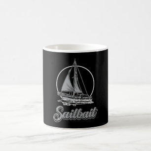 Caneca De Café Sailbait Boat Sailing Barco Yacht Sailboat Engraça