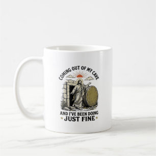 Caneca De Café Saindo da Minha Caverna Camiseta de Ressurreição C