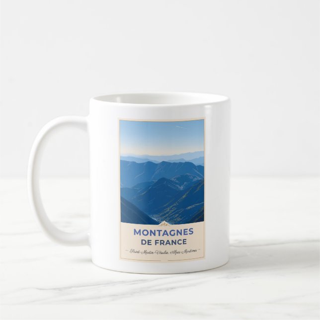 Caneca De Café Saint-Martin-Vésubie, France – Panoramic View (Esquerda)