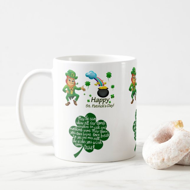 Caneca De Café Saint Patrick's Day Mug (Com Donut)