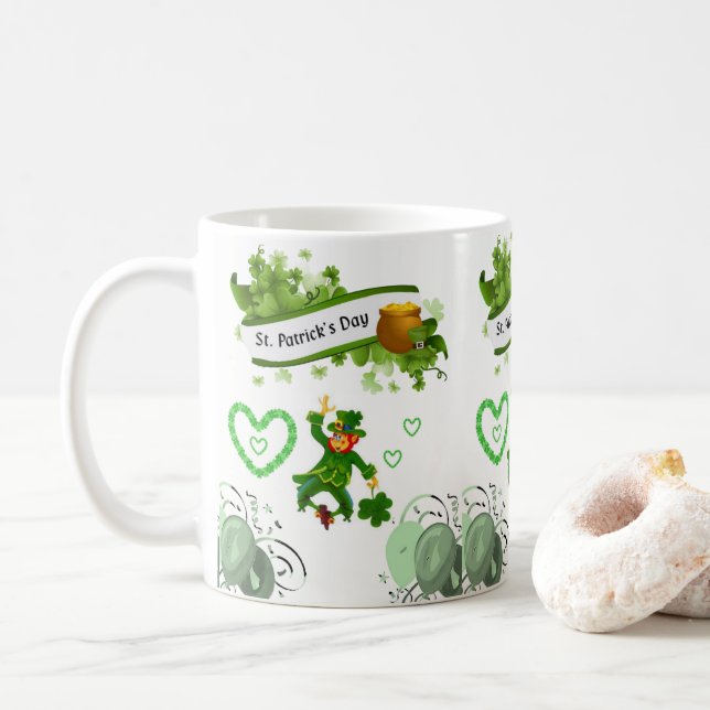 Caneca De Café Saint Patrick's Day Mug (Com Donut)