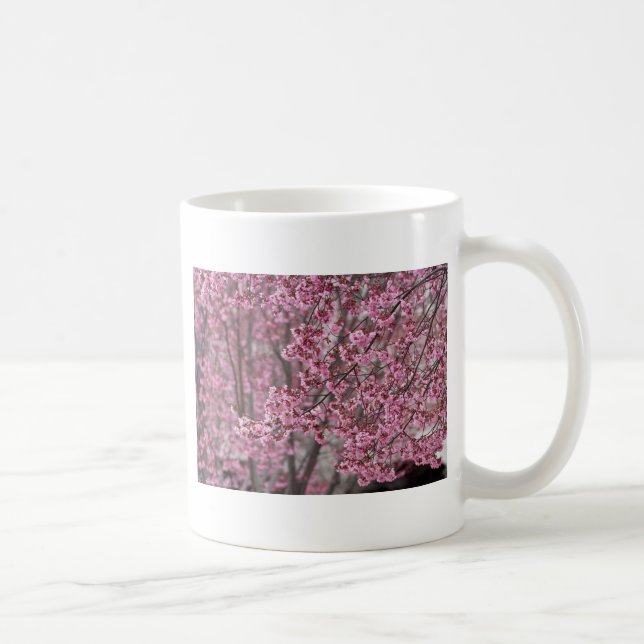 Caneca De Café Sakura Cherry Blossoms Fluindo Rosa (Direita)